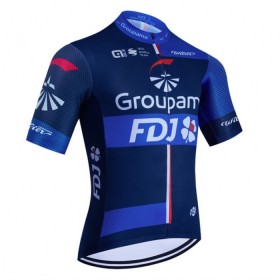 Cykeltrøje 2024 Groupama FDJ Sort Blå